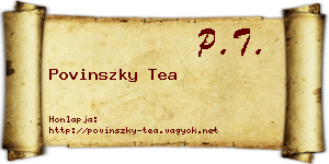 Povinszky Tea névjegykártya